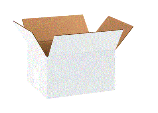 8 x 6 x 4 White Corrugated Box